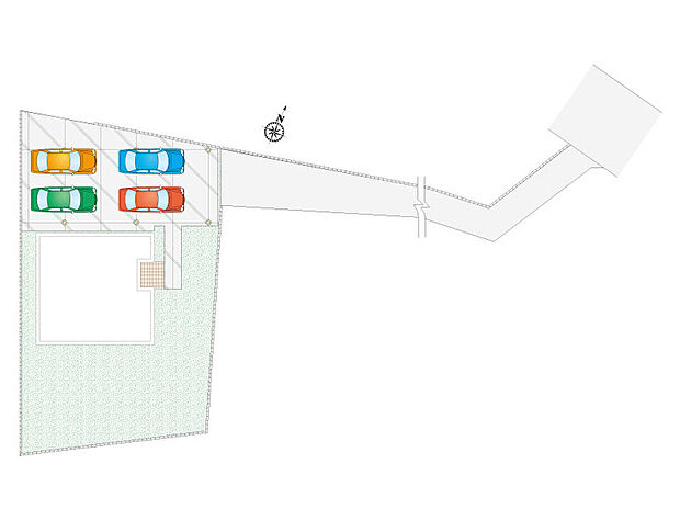 【3LDK+1S】駐車4台可能!人気の「宅配BOX」付きの門柱がありますので、非対面かつ不在時の郵便物受け取りもラクラクです!