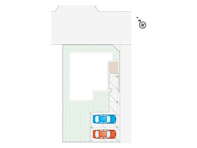 並列2台駐車可能です！
時間を有効活用できる宅配ボックス付き！
 