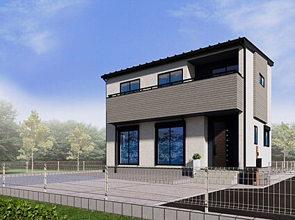 【4号棟　外観完成イメージ】