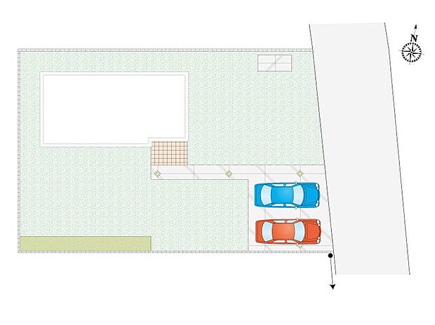【4LDK】駐車2台可能です！不在時の荷物の受け取りに便利な、宅配ボックス搭載門柱付き！