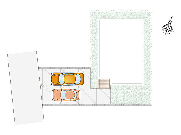 【4LDK＋1S(納戸)】車2台駐車可能！　
時間を有効活用できる宅配ボックス付き！