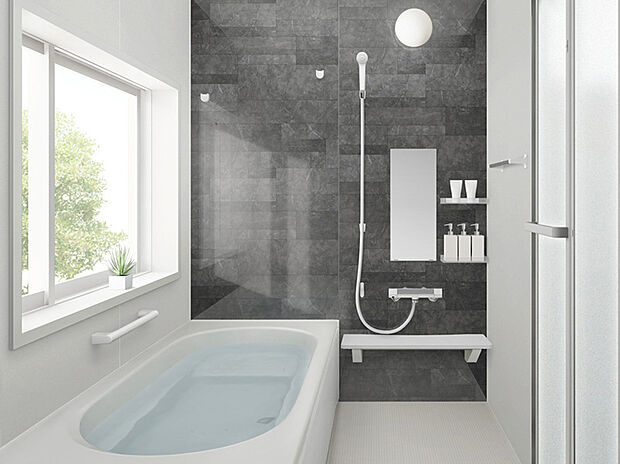 【【3号棟 浴室(同仕様・同形状写真)】】ゆったりとしたバスルームは暖房乾燥機付きなので雨の日のお洗濯も安心です!