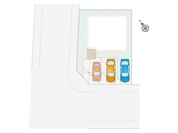 【4LDK】並列駐車３台可能。来客時も安心の広々スペースで、日々の暮らしにゆとりをプラスします♪