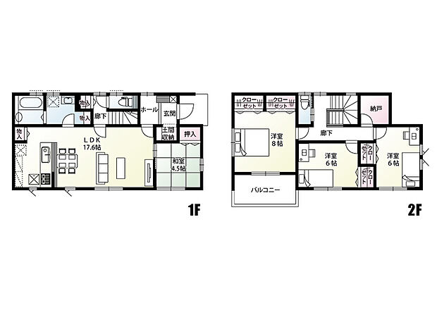 【4SLDK】土地面積268.16m2には路地状敷地部分87.26m2が含まれています。
