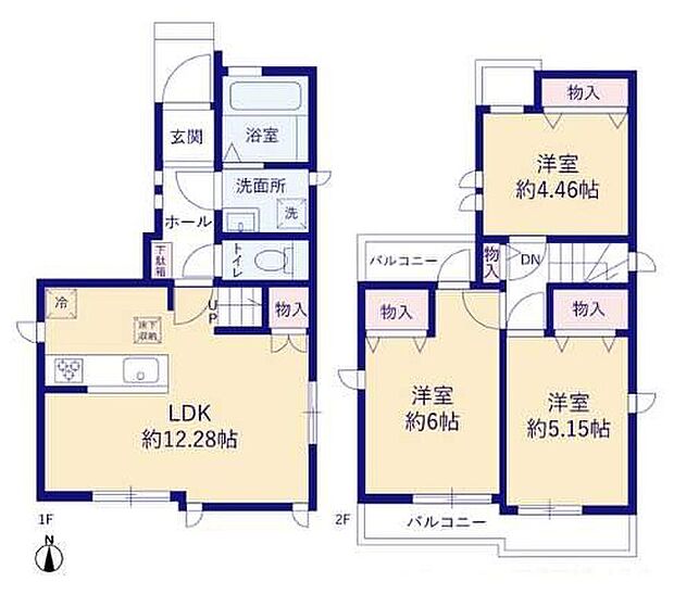 (A号棟)、価格7990万円、3LDK、土地面積84.23m2、建物面積66.86m2
