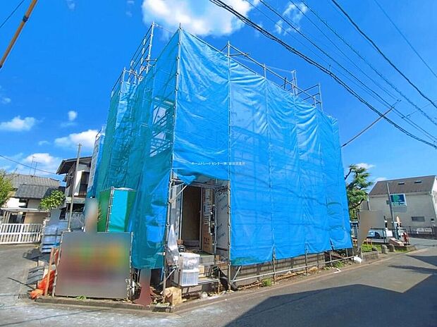 【現地外観写真】9月完成予定です！「布田」駅徒歩13分の恵まれたロケーション♪杉森児童遊園至近の緑豊かな住環境です。