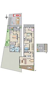 ●建物面積127.63ｍ２（３８．６０坪）
　工事価格３０８０万円（税込み）外構費１３５万円（税込み）
建物の標準仕様
●長期優良住宅（耐震等級２以上・断熱性等級５・一次エネルギー消費量等級６）●「みらいエコ住宅2026事業」補助金対象物件（長期優良住宅７５万円） 