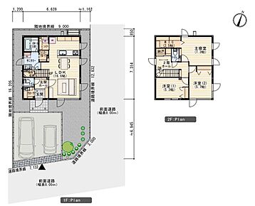 ※プラン図は図面を基に描いておりますので、実際と多少異なる場合があります。家具・小物・外構は価格に含まれます。洗濯機・冷蔵庫・車は価格に含まれません。 