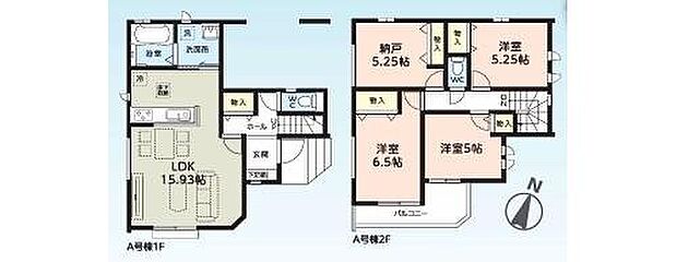価格4390万円、3LDK+S、土地面積91.49m2、建物面積102.87m2
