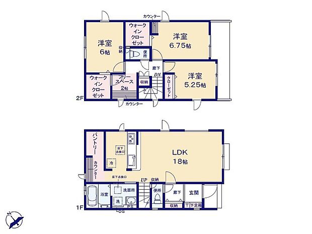 (２号棟)、価格3290万円、3LDK、土地面積127.56m2、建物面積98.12m2
