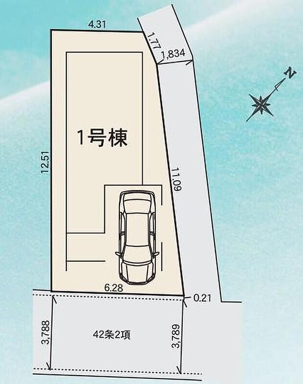 ☆全体区画図☆
ビルトイン車庫ございます。
南側道路に面し陽当り良好です♪