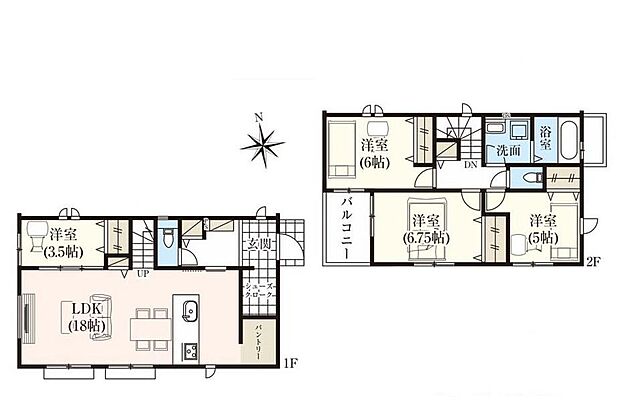 (1号棟)、価格5977万円、4LDK、土地面積131.26m2、建物面積99.37m2