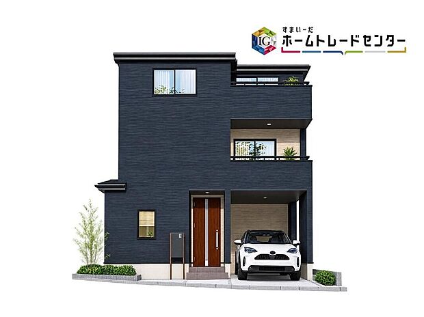 ☆完成予想図☆洗練されたデザインのお洒落なお住まいです。従来の省エネ住宅よりも優れたZEH水準の快適住宅。