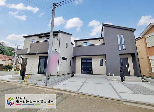 ☆外観の様子☆【3.4号棟】今なら選べる全4通りの多彩な間取り!ライフスタイルに合わせて最適なお家をご購入頂けます♪