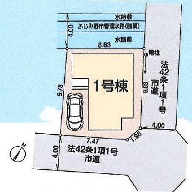 【全体区画図】カースペースございます。
南東角地のため、陽当り通風ともに良好です♪