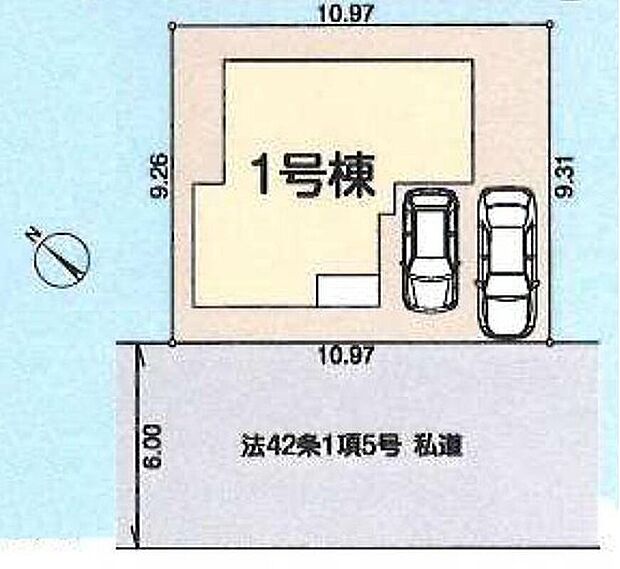【全体区画図】☆全体区画図☆
カースペース並列2台可能です(車種による)。
南西道路に面し、陽当り良好です♪