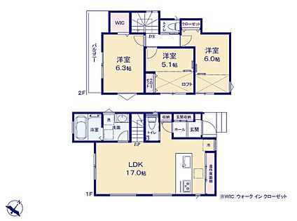 間取図（3LDK・LDK17帖）