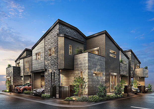 【完成予想図(外観)】都営新宿線「瑞江」駅まで徒歩7分の立地に、全4邸の新たな邸宅が誕生。広々としたLDKや多彩な収納を備え、こだわりある快適な暮らしが実現します。