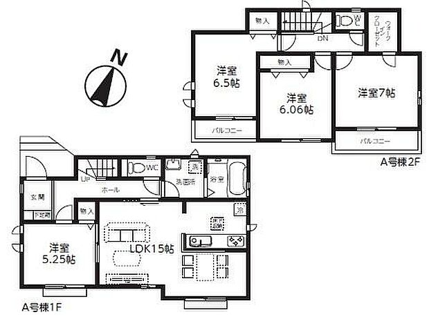 (A号棟)、価格4290万円、4LDK、土地面積110.25m2、建物面積96.05m2