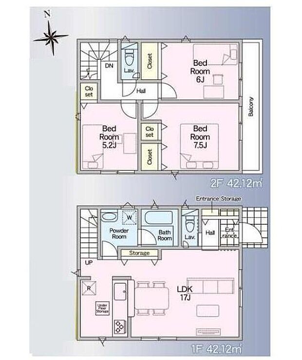 (2号棟)、価格3280万円、3LDK、土地面積129.44m2、建物面積84.24m2