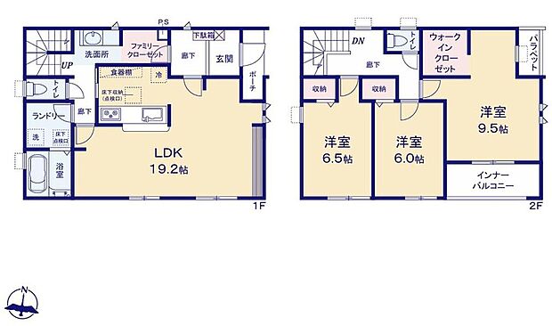 (1号棟)、価格4680万円、3LDK、土地面積143.22m2、建物面積114.27m2
