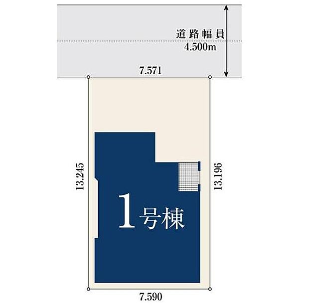 北側前面道路は幅員約4.5m。
島小学校が安心の徒歩7分、複合商業施設のハレノヒテラスが徒歩7分と充実した生活環境◎是非ご覧ください♪