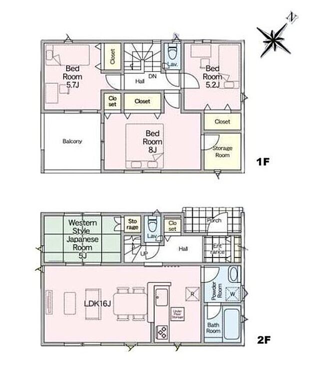 (2号棟)、価格3680万円、4LDK+S、土地面積88.74m2、建物面積93.14m2