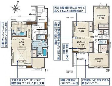 建物面積は車庫部分（約2.48m2）含まれます。

☆LDKに収納を設置☆
LDKに収納スペースを設置しました。すぐ使う物でも隠しておきたい掃除道具などの収納にも便利です♪リビングがすっきりと落ち着きます！ 
