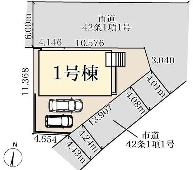 【全体区画図】閑静な住宅街は、角地の解放感と南道路に面して陽当りを満喫できる住宅です!
ぜひ一度ご覧下さい!