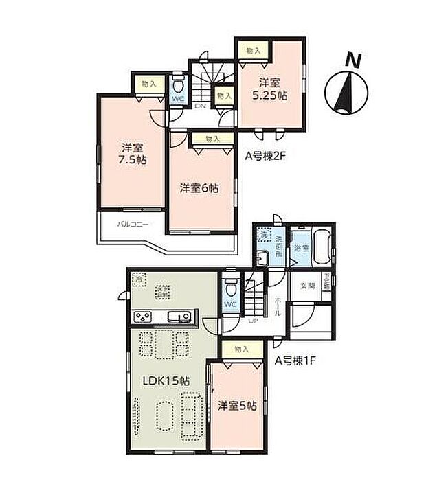【4LDK】☆全居室南向きの陽光あふれる明るいお住まい☆
全居室南向き＆2面採光を確保した明るい室内は、風通しも良く、大変居心地の良い空間となっております。