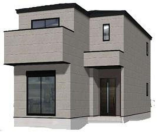 【完成予想図(外観)】（2号棟）カースペース２台（車種による）完備！これだけではない魅力が、現地できっと見つかる！お問合せをお待ちしております。 お問合せをお待ちしております。※イメージ画像は実際とは異なる場合があります。