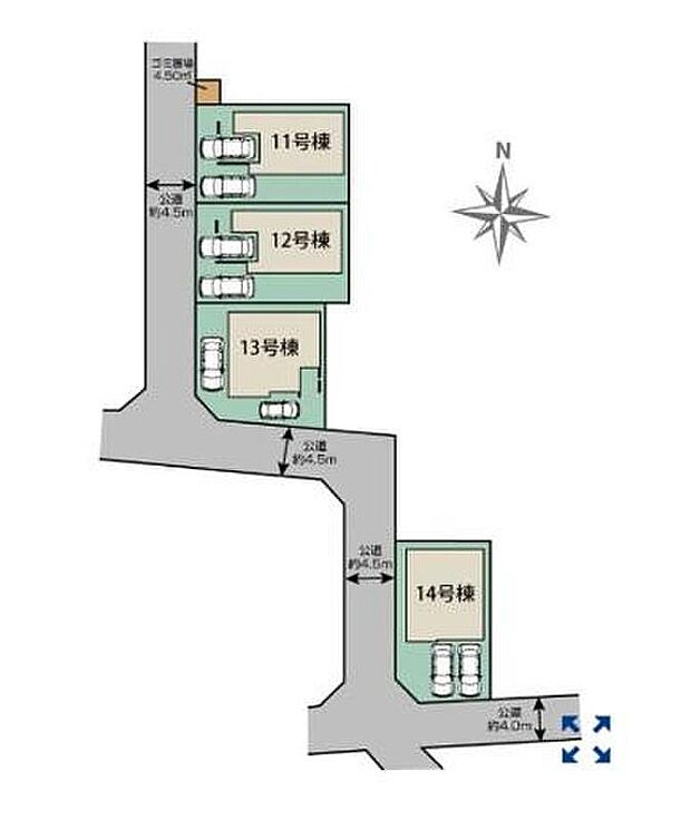 【全体区画図】豊かな自然風景と住宅街のコントラスト♪
長期優良住宅＆BELS採用の安心の永住邸！
ぜひ一度ご覧下さい！