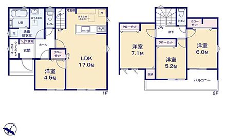 SICはアウトドア用品や雨具など収納に適してます☆LDKに隣接して4.5帖の居室を設置しました！開放すると21.5帖の大空間です！お子様の遊び場や来客にも便利です♪ 
