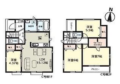 ☆LDKに隣接して居室を設置☆LDKに隣接して4.37帖の居室を設置しました！開放すると約19帖の大空間です！お子様の遊び場や来客にも便利です♪主寝室には南向きバルコニー付き☆ 