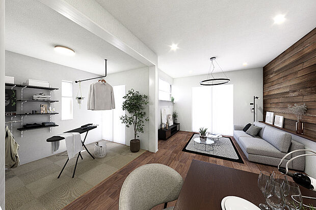 【【MULTI】ライフスタイルに合わせて自由自在なマルチな空間】リビングの延長として使える可変空間。子ども部屋や客間、家事室など多用途に活用でき、暮らしにゆとりをもたらします。