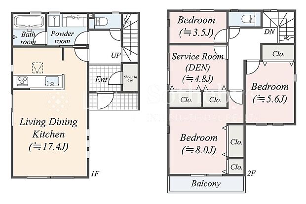 【3LDK+S】※図面と異なる場合は現況を優先