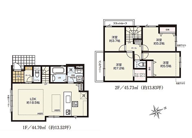 【4LDK】建物面積に備蓄倉庫0.82ｍ2含む