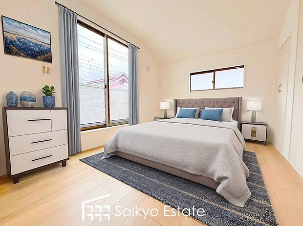 【洋室(施工例)】窓と収納のある居室が3部屋ございますので、プライベートを分けてのんびりお寛ぎいただけます♪