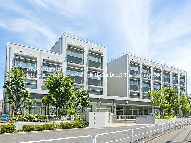 世田谷区立世田谷中学校（約830m）
