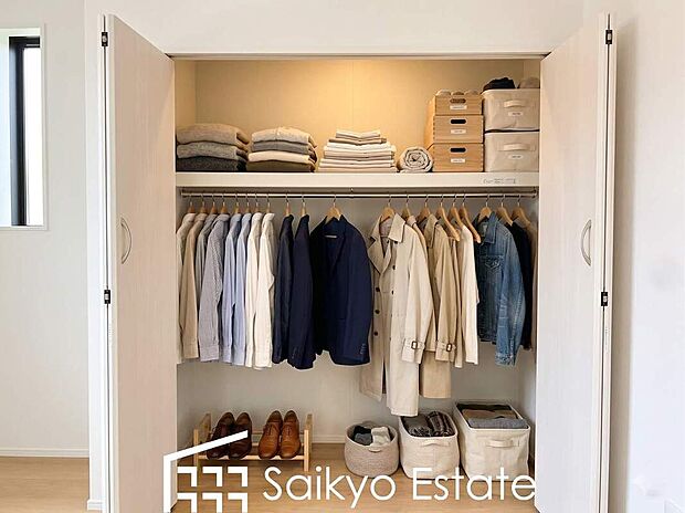 【収納【施工例】】各居室に収納を設けておりますので、衣類の他にもカバンや小物など何でも収納して、居室の全空間を有効活用できます♪