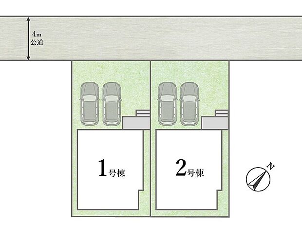 【全体区画図】
教育施設が徒歩12分圏内に複数点在している共働きの子育て世帯にも安心して過ごせる住環境。
