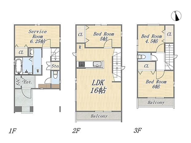 【間取り図】
全棟南向きバルコニーで日中の太陽光を取り入れやすいため、部屋が暖かくなり、暖房の使用が減る可能性があります。エネルギー効率が向上することで、光熱費の節約にもなります。