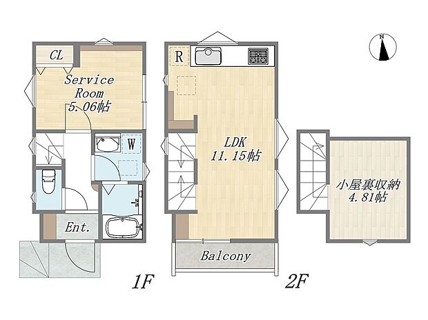 【間取り図】
京王井の頭線「久我山」駅徒歩12分の穏やかな街に、小屋裏収納×カースペース付きSLDKが限定1棟、誕生。