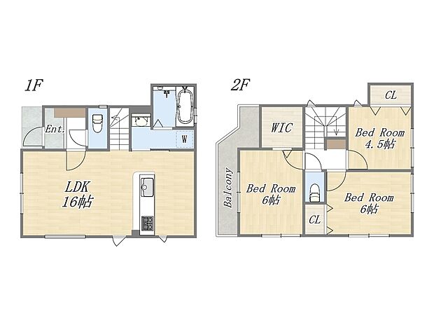 【【参考プラン:1号地】】3LDK+WIC+カースペース
建物参考価格:1403万円
建物面積:79m2