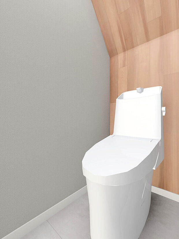 【【建物イメージパース:Toilet】】複数階にトイレがあるので、朝慌ただしい時間帯に混む心配が減ります。わざわざトイレのために階段を昇り降りをせずに済みます。