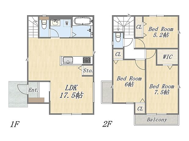 【【参考プラン2】】Plan：3LDK+WIC+カースペース
土地面積：103m2（約31坪）