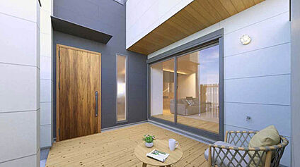 【建物完成イメージパース：Wood Deck】