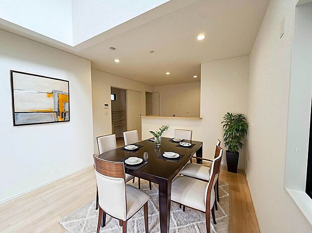 【【LDK：1号棟】】家事動線が考えられた水回り集約設計で日常の家事をより効率的に、より楽にこなすことが可能です。