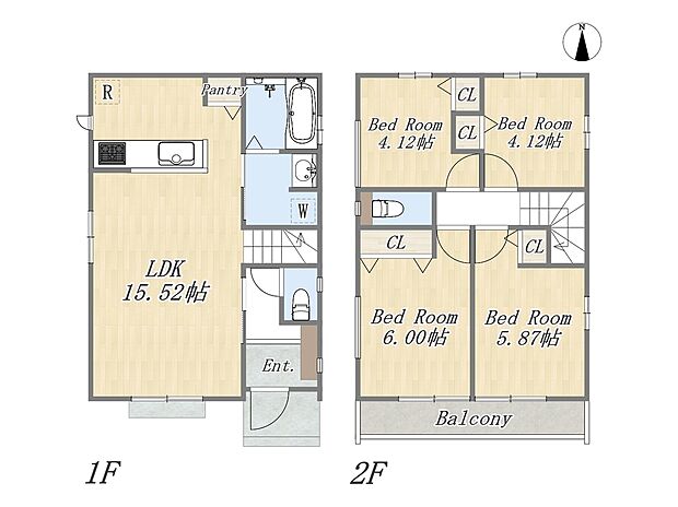 【【参考プラン:A号地】】Plan:4LDK+カースペース
建物参考価格:1500万円
建物面積:84.04m2