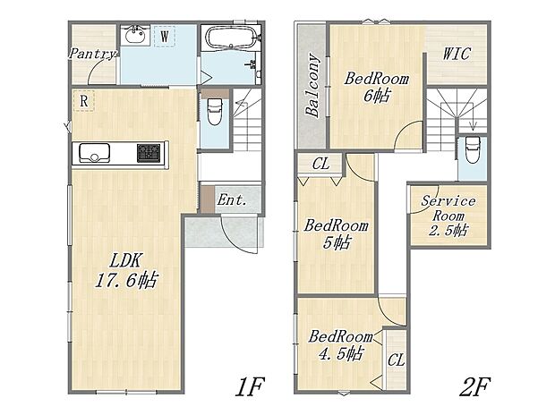 【【参考プラン：2号地】】Plan：3SLDK+WIC+Pantry+カースペース
建物面積：90ｍ2
建物参考価格：2003万円
